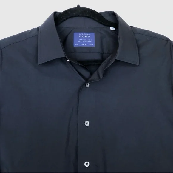 NWT Lorenzo Uomo long sleeve performance stretch trim fit shirt 17.5 X 34/35 - Picture 2 of 4